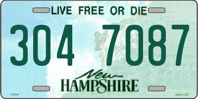 NH license plate 3047087