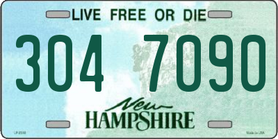 NH license plate 3047090