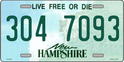 NH license plate 3047093