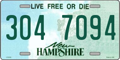 NH license plate 3047094