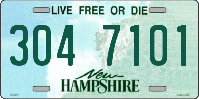 NH license plate 3047101