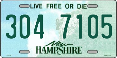 NH license plate 3047105