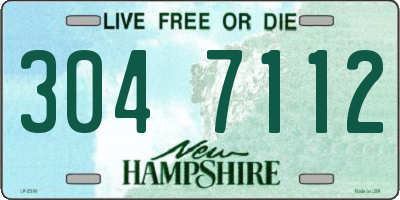 NH license plate 3047112