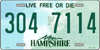 NH license plate 3047114