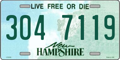 NH license plate 3047119