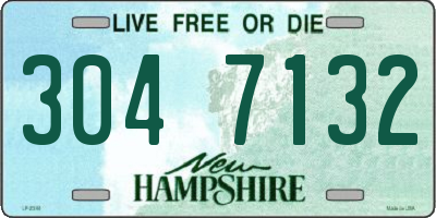 NH license plate 3047132
