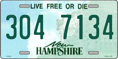 NH license plate 3047134