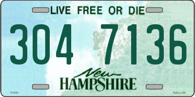 NH license plate 3047136
