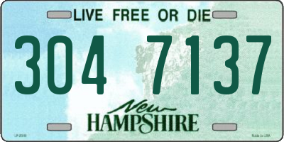 NH license plate 3047137