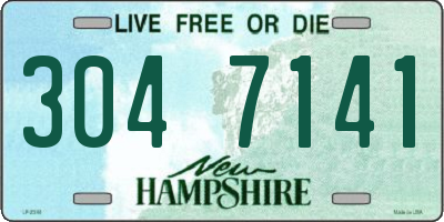 NH license plate 3047141