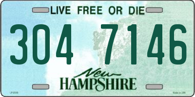 NH license plate 3047146
