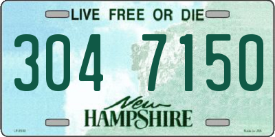 NH license plate 3047150