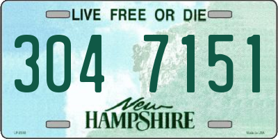 NH license plate 3047151