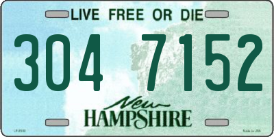 NH license plate 3047152