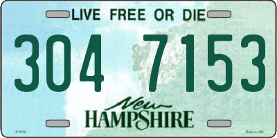 NH license plate 3047153