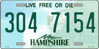 NH license plate 3047154