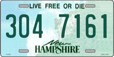 NH license plate 3047161