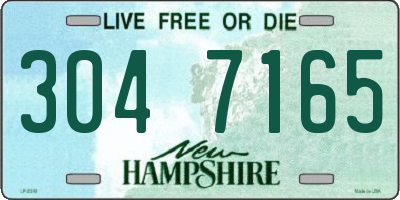 NH license plate 3047165