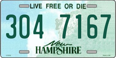 NH license plate 3047167