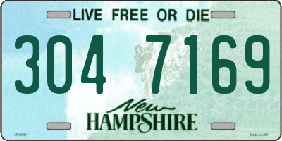 NH license plate 3047169