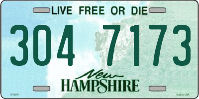 NH license plate 3047173