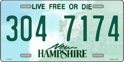 NH license plate 3047174