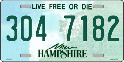 NH license plate 3047182
