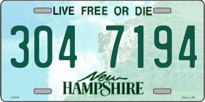 NH license plate 3047194