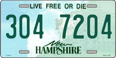 NH license plate 3047204