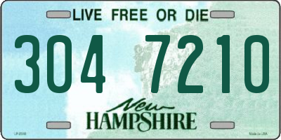 NH license plate 3047210