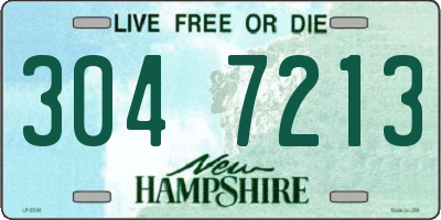 NH license plate 3047213