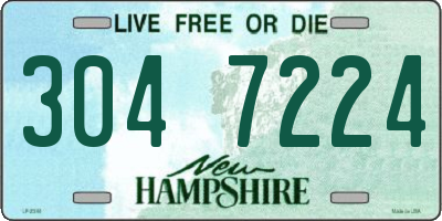 NH license plate 3047224