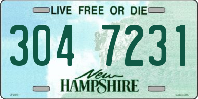 NH license plate 3047231