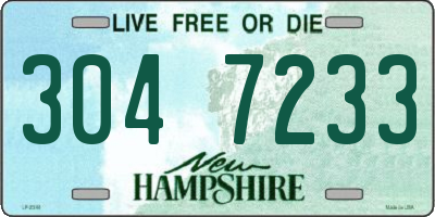 NH license plate 3047233
