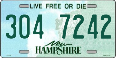 NH license plate 3047242
