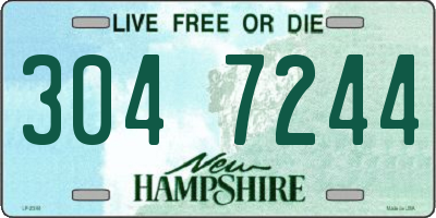 NH license plate 3047244