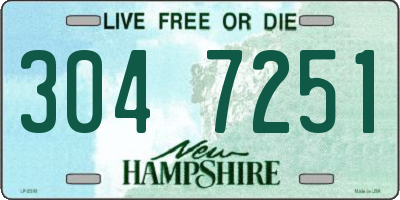 NH license plate 3047251