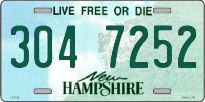 NH license plate 3047252