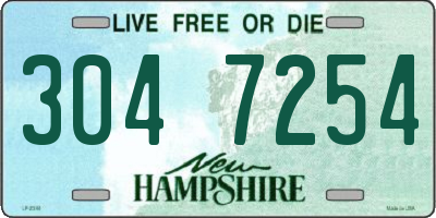 NH license plate 3047254