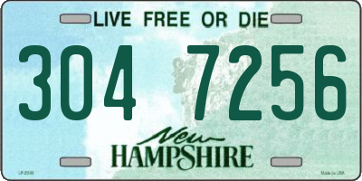 NH license plate 3047256