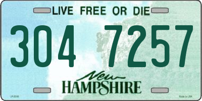 NH license plate 3047257