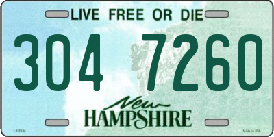 NH license plate 3047260