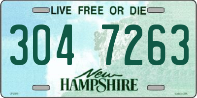 NH license plate 3047263