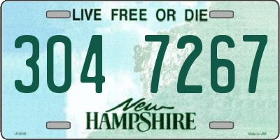 NH license plate 3047267