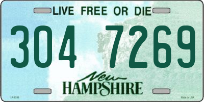 NH license plate 3047269
