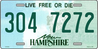 NH license plate 3047272