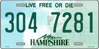 NH license plate 3047281