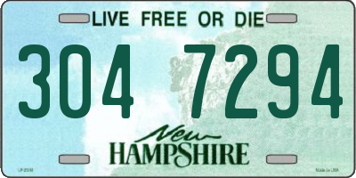 NH license plate 3047294