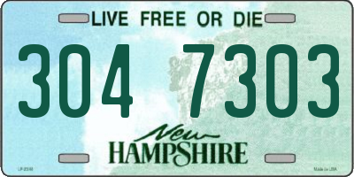 NH license plate 3047303