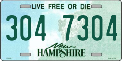 NH license plate 3047304